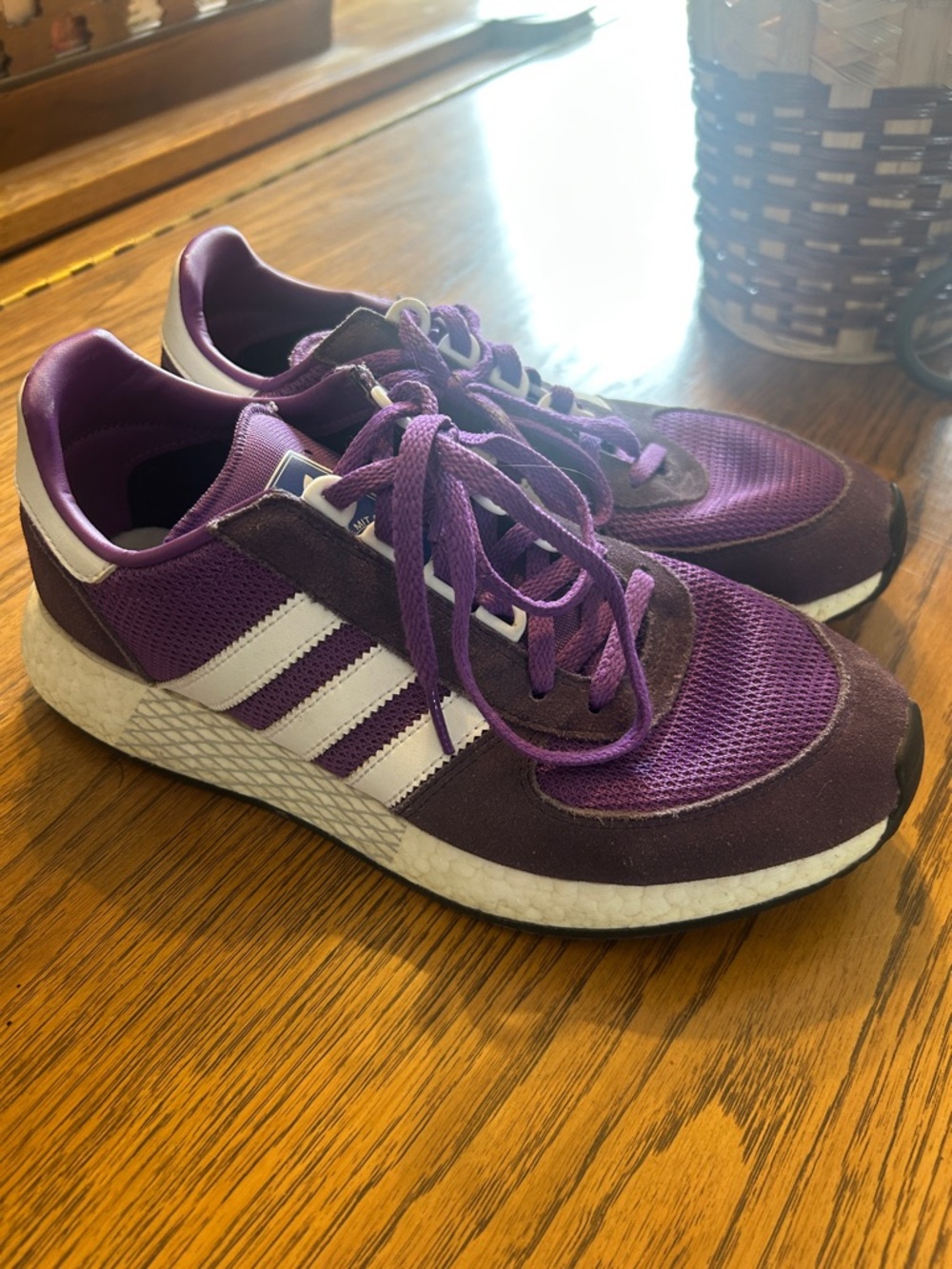 Women's Marathon Tech adidas Purple & White Casual Running Shoes - Picture 2 of 5
